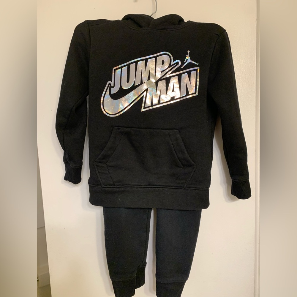 Nike Black Hoodie with Holographic Jumpman Logo